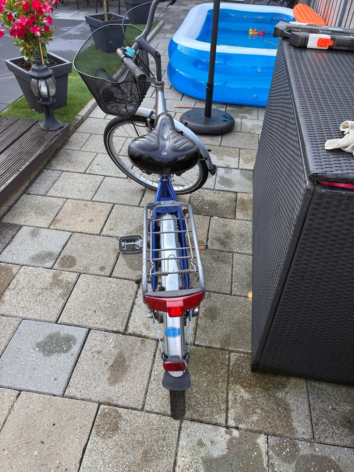 Calvin Damesfiets met lage instap en mand, Fietsen en Brommers, Gebruikt, Velgrem, Versnellingen, 50 tot 53 cm