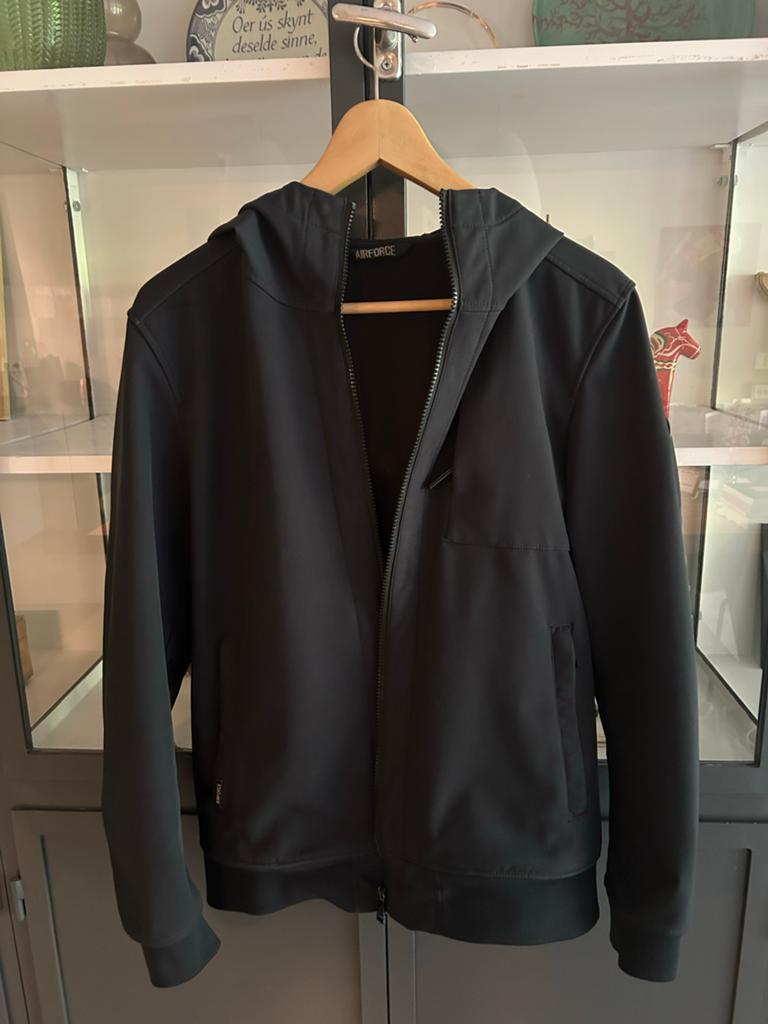 Airforce softshell jas S dark marine blue (oogt als zwart), Kleding | Heren, Ophalen of Verzenden, Zo goed als nieuw, Maat 46 (S) of kleiner