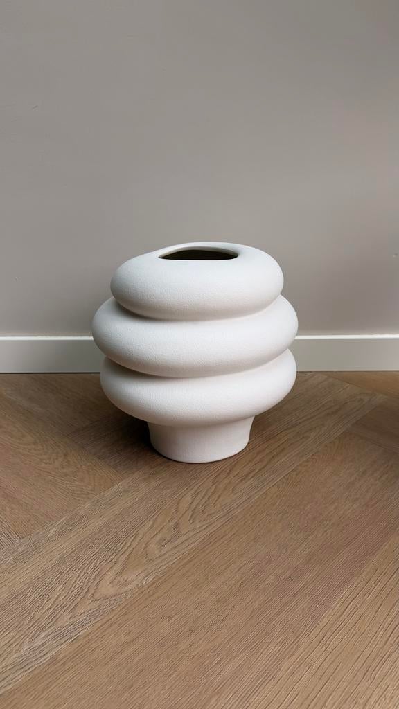 Moderne Crèmekleurige Keramische Vaas - Kunst & Decoratie, Ophalen