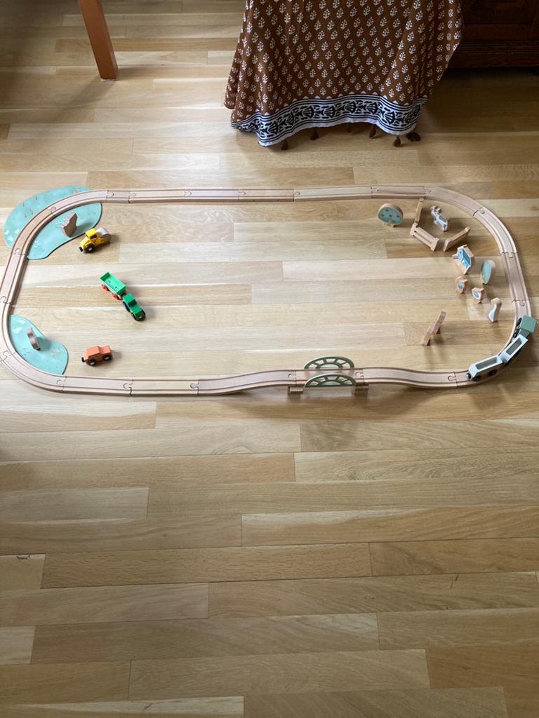 Treinbaan, little farm, van LITTLE DUTCH, Kinderen en Baby's, Speelgoed | Houten speelgoed, Ophalen of Verzenden, Zo goed als nieuw