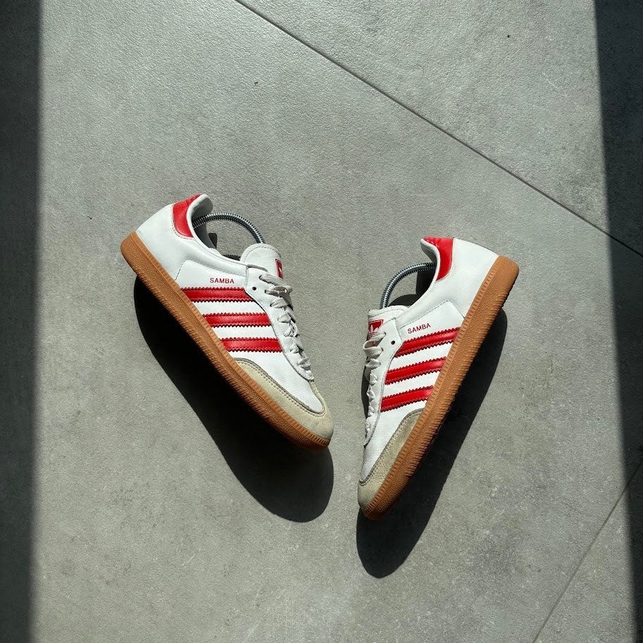 Adidas Samba Wit Rood Gum – Maat 38 2/3 – Origineel, Kleding | Dames, Schoenen, Adidas, Wit, Ophalen of Verzenden, Sneakers of Gympen