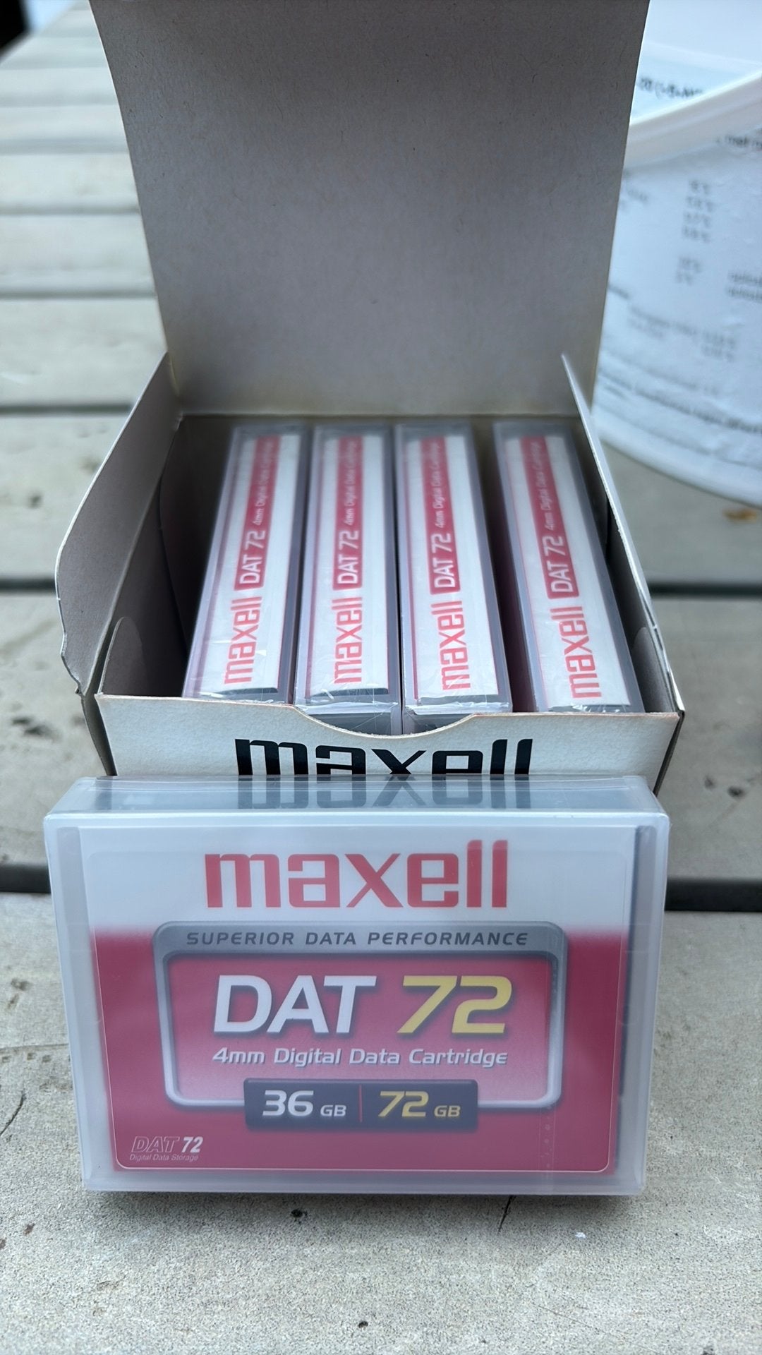 Maxell DAT 72 tapes - nieuw en sealed - 5 stuks, Ophalen of Verzenden, Nieuw, Overige typen