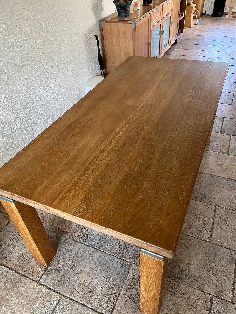eettafel, Huis en Inrichting, Tafels | Eettafels, Ophalen, Eikenhout, 50 tot 100 cm, Vijf personen of meer