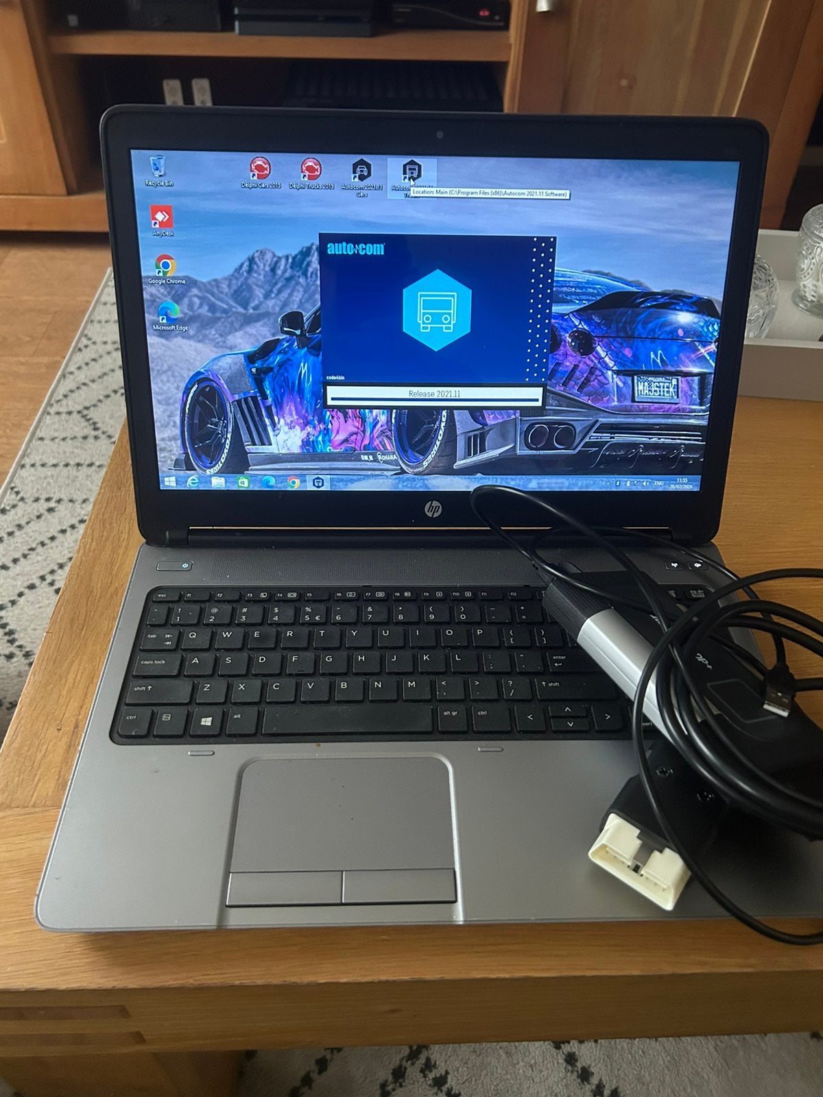 Auto en trucks diagnose laptop met een autocom apparaat, Auto diversen, Autogereedschap, Ophalen, Zo goed als nieuw