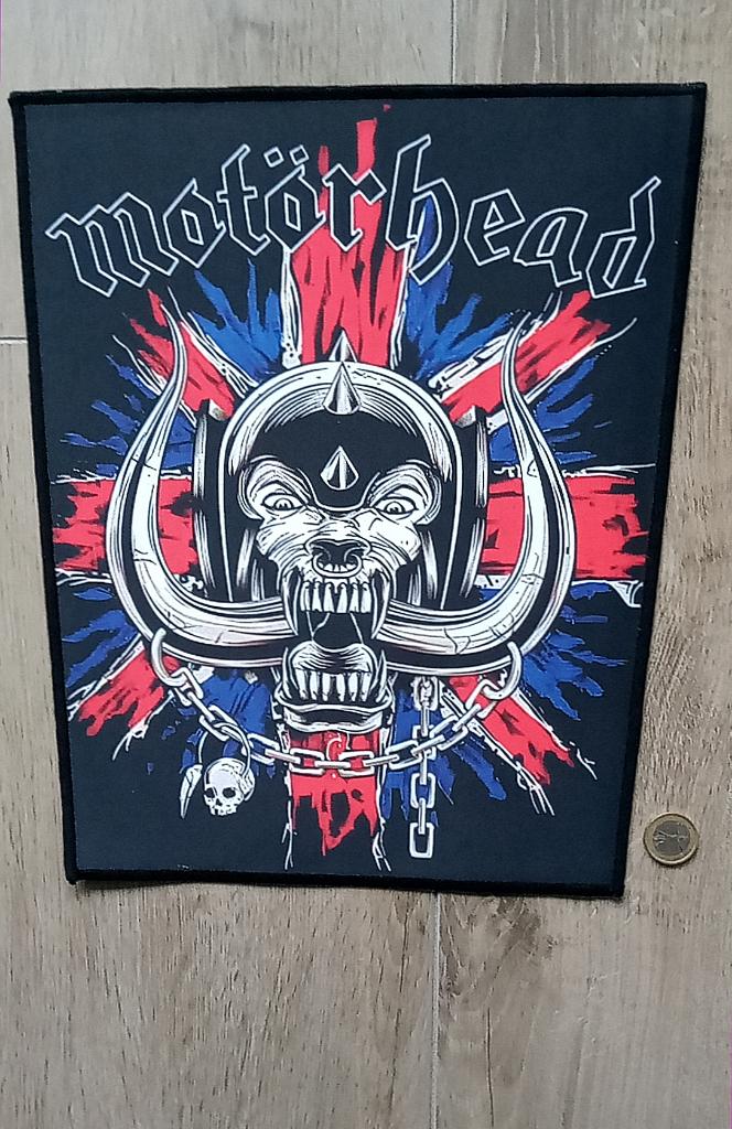 Motorhead leuke England snaggletooth backpatch  25x30x35  cm, Verzenden, Nieuw, Kleding