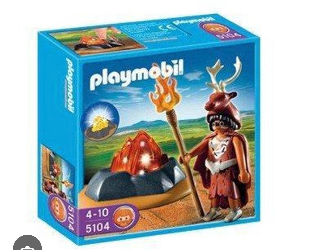 Playmobil 5104 Holbewoner met Vuur, Gebruikt, Complete set, Figuren, Historisch