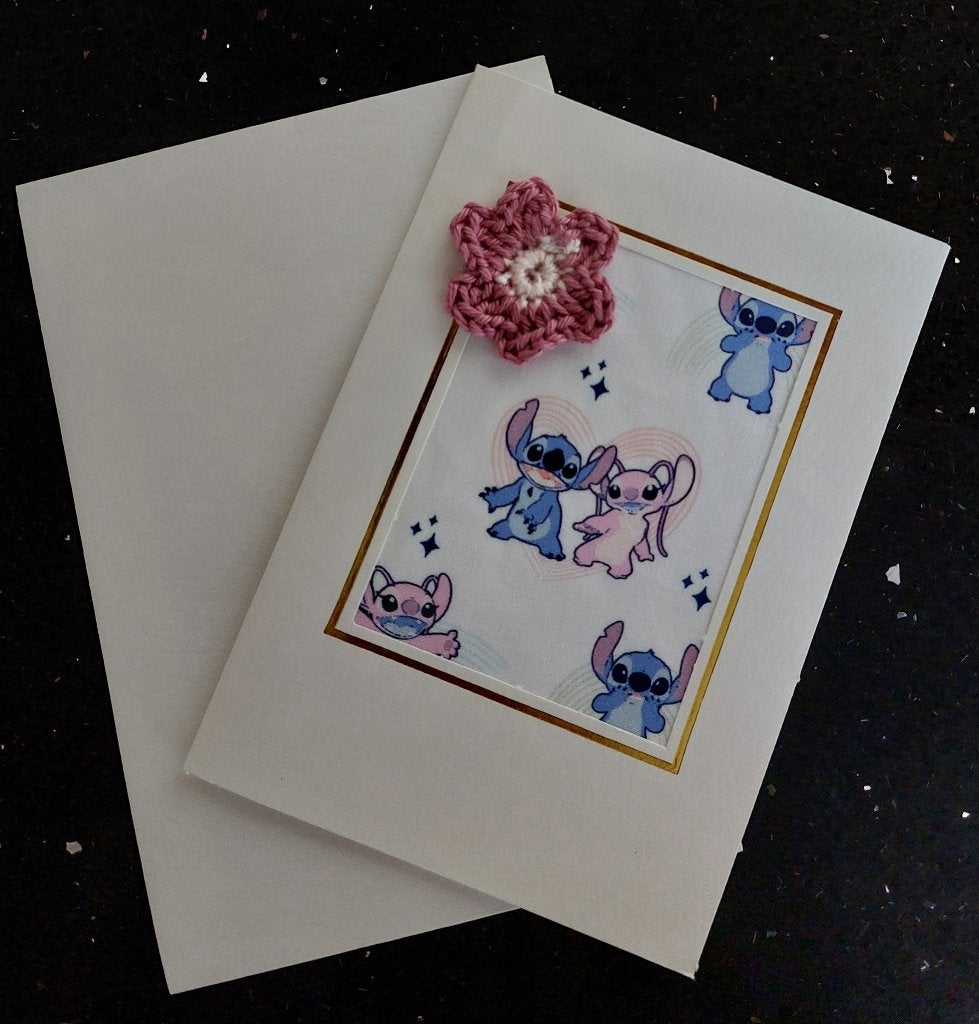 nieuw- kaart Stitch en Angel ( neutraal), Hobby en Vrije tijd, Ophalen of Verzenden, Nieuw, Disney