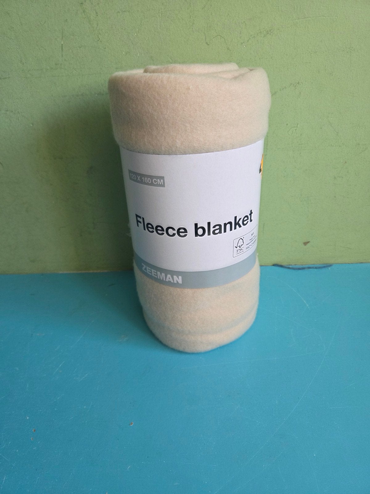 Nieuw Zeeman Fleece deken 120x160 cm - Beige, Fleecedeken, Beige, Nieuw, Ophalen of Verzenden