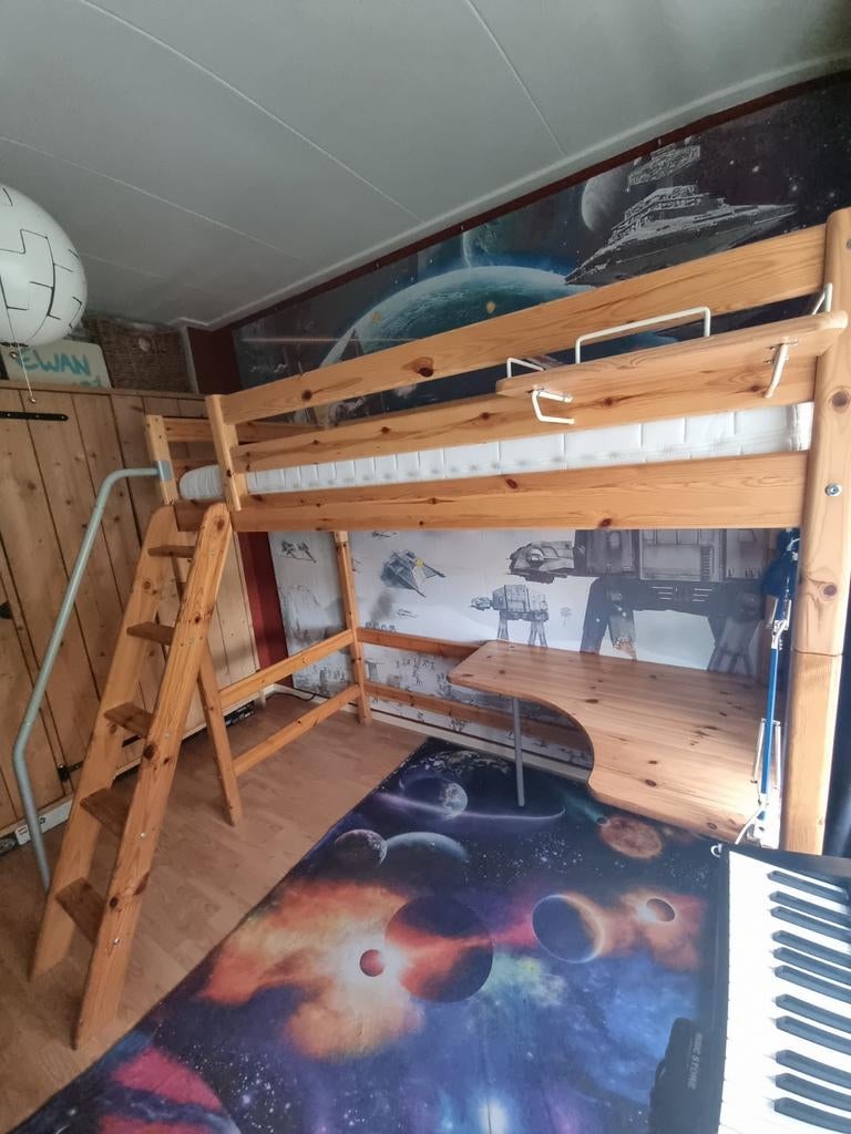 Flexa (half-) hoogslaper met bureau., Ophalen, Zo goed als nieuw, Hoogslaper