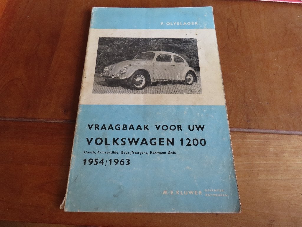 Vraagbaak VW Kever 1200, VW Karmann Ghia, Transporter 54-63, Ophalen of Verzenden