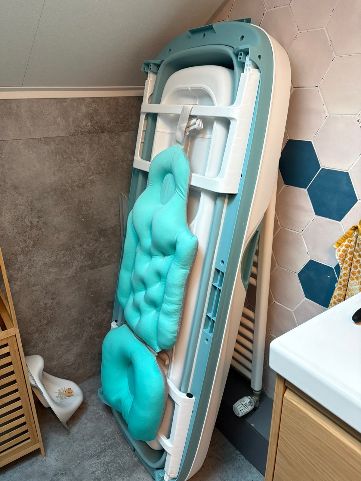Livista Opvouwbaar bad xxl blauw, Ophalen, 75 cm of meer, Overige typen, 50 tot 100 cm