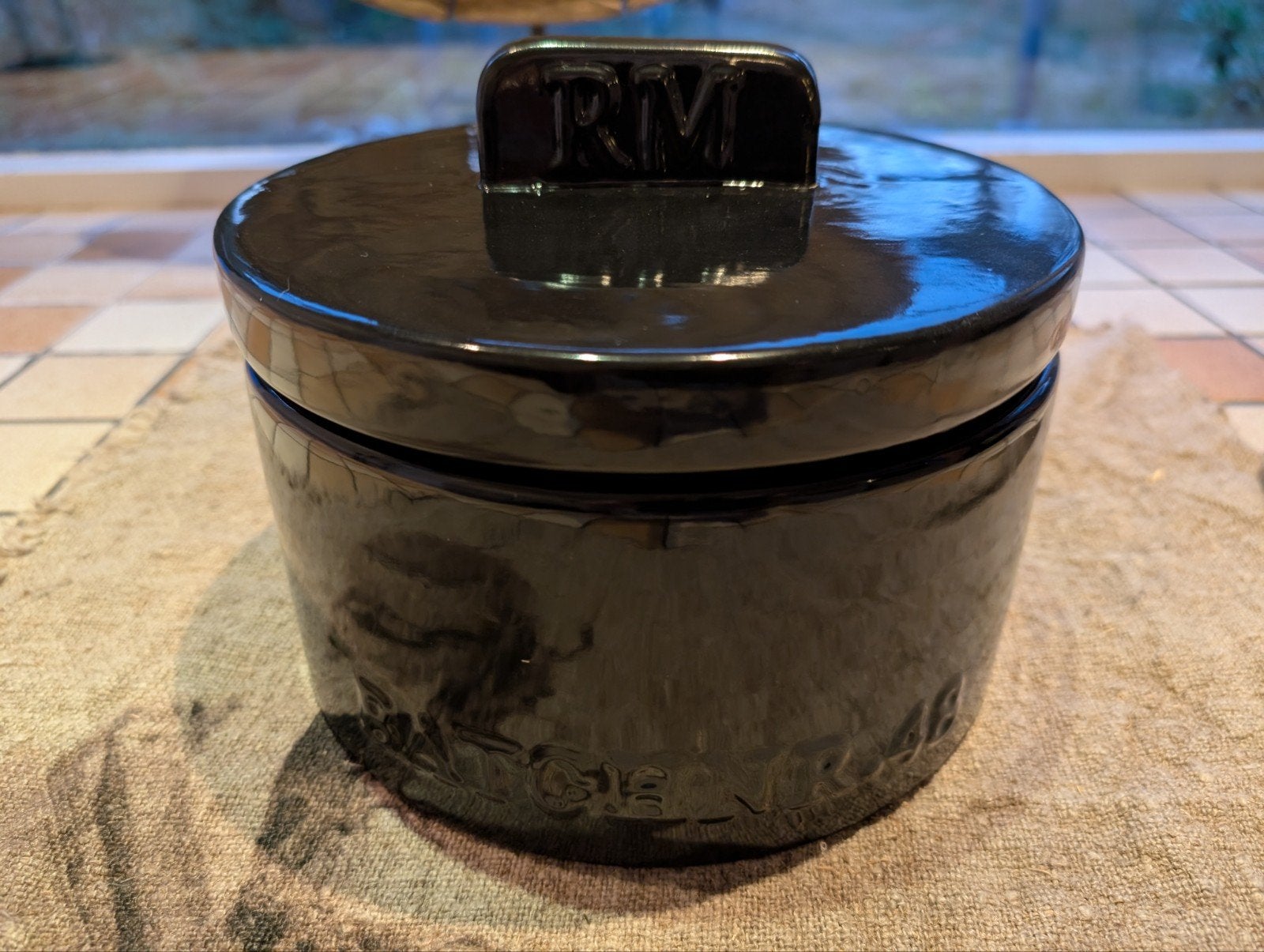 Riviera Maison Koektrommel Zwart 22 x 17 cm, Ophalen, Zo goed als nieuw
