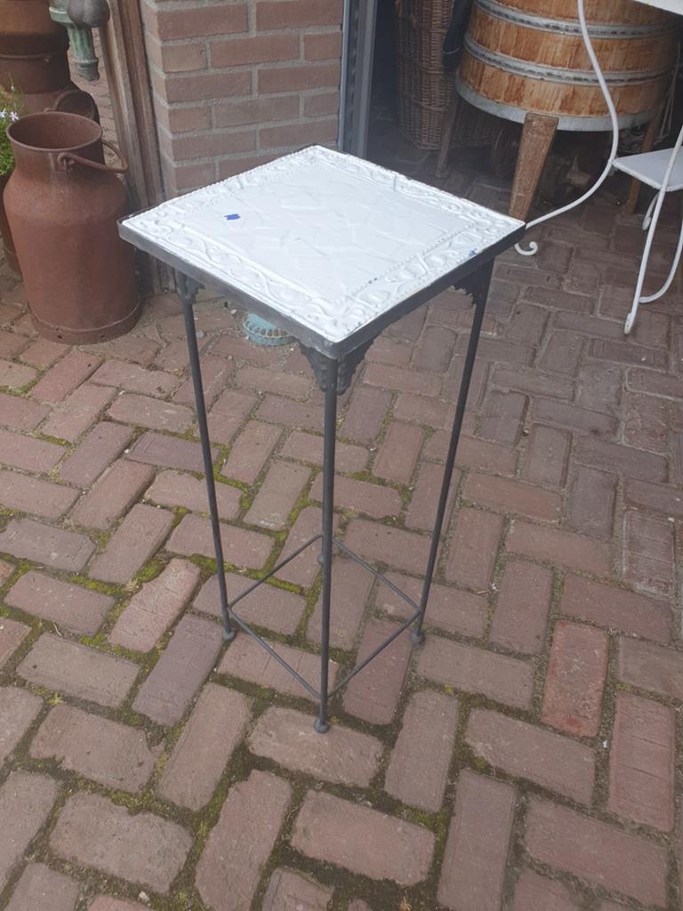Tafeltje, Huis en Inrichting, Minder dan 55 cm, Gebruikt, Rond, Ophalen