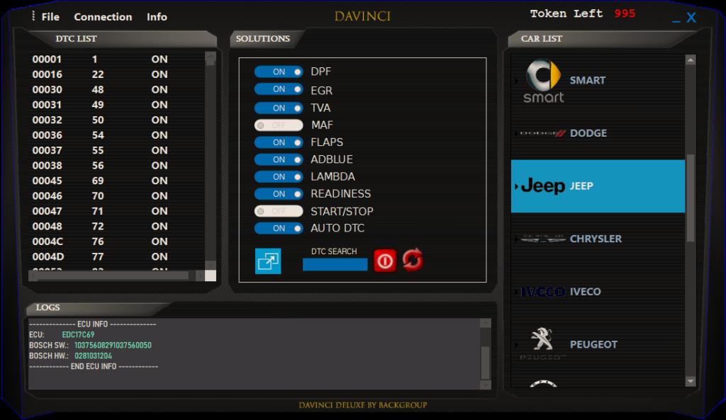 DAVINCI DELUXE 1.0.34, Verzenden
