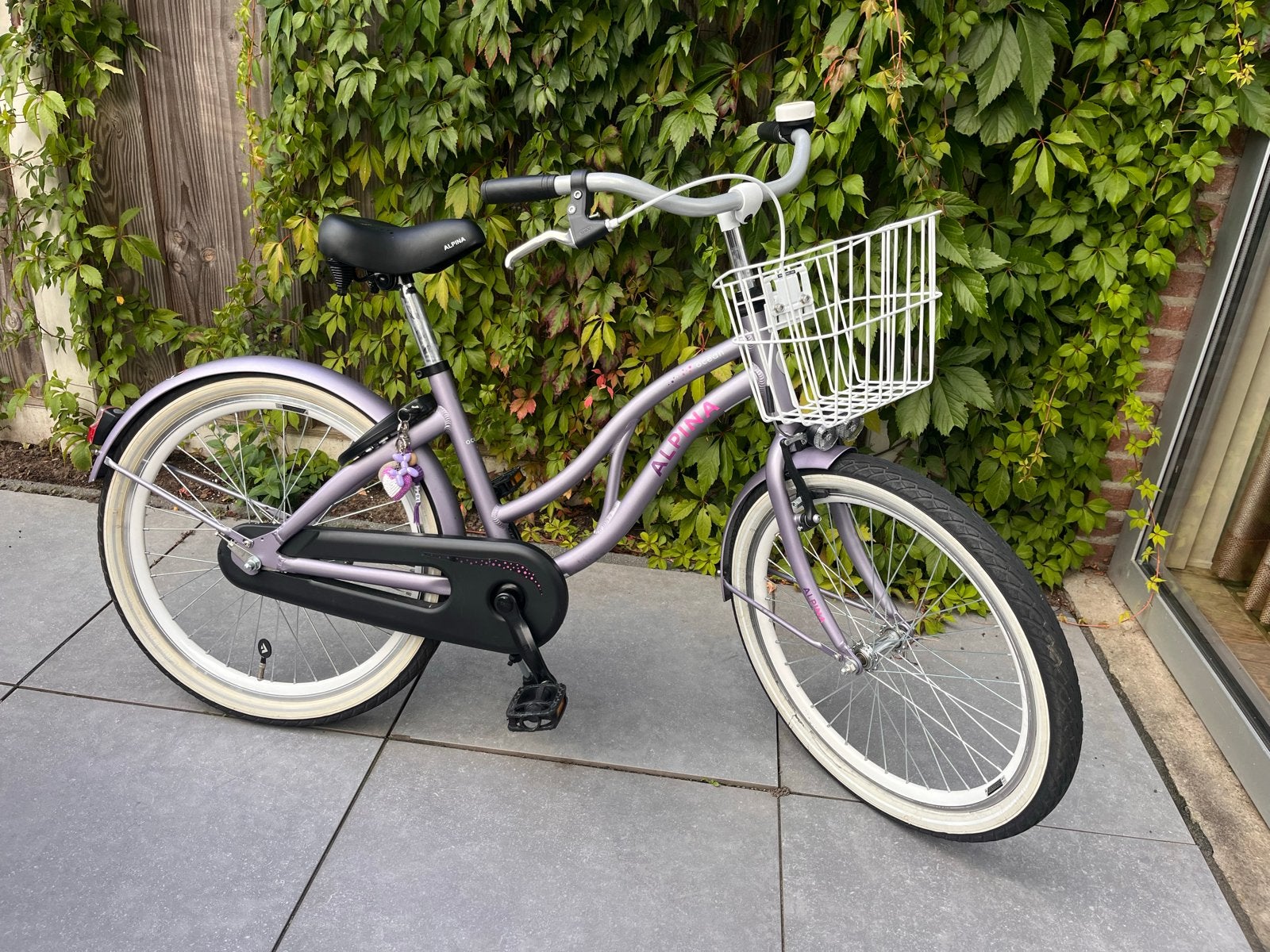 Alpina Ocean Kinderfiets - Hazy Lavender Matt, Ophalen, Terugtraprem, 24 inch, Handrem