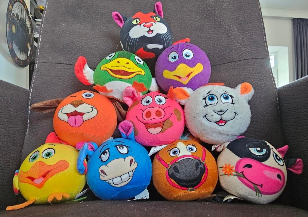 Lidl Boerderij Mini's Knuffel dieren set van 10, Ophalen of Verzenden, Zo goed als nieuw, Koe