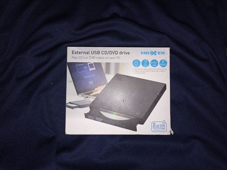 Maxxer Externe USB CD/DVD-drive, Computers en Software, Ophalen, Cd, MacOS, Zo goed als nieuw