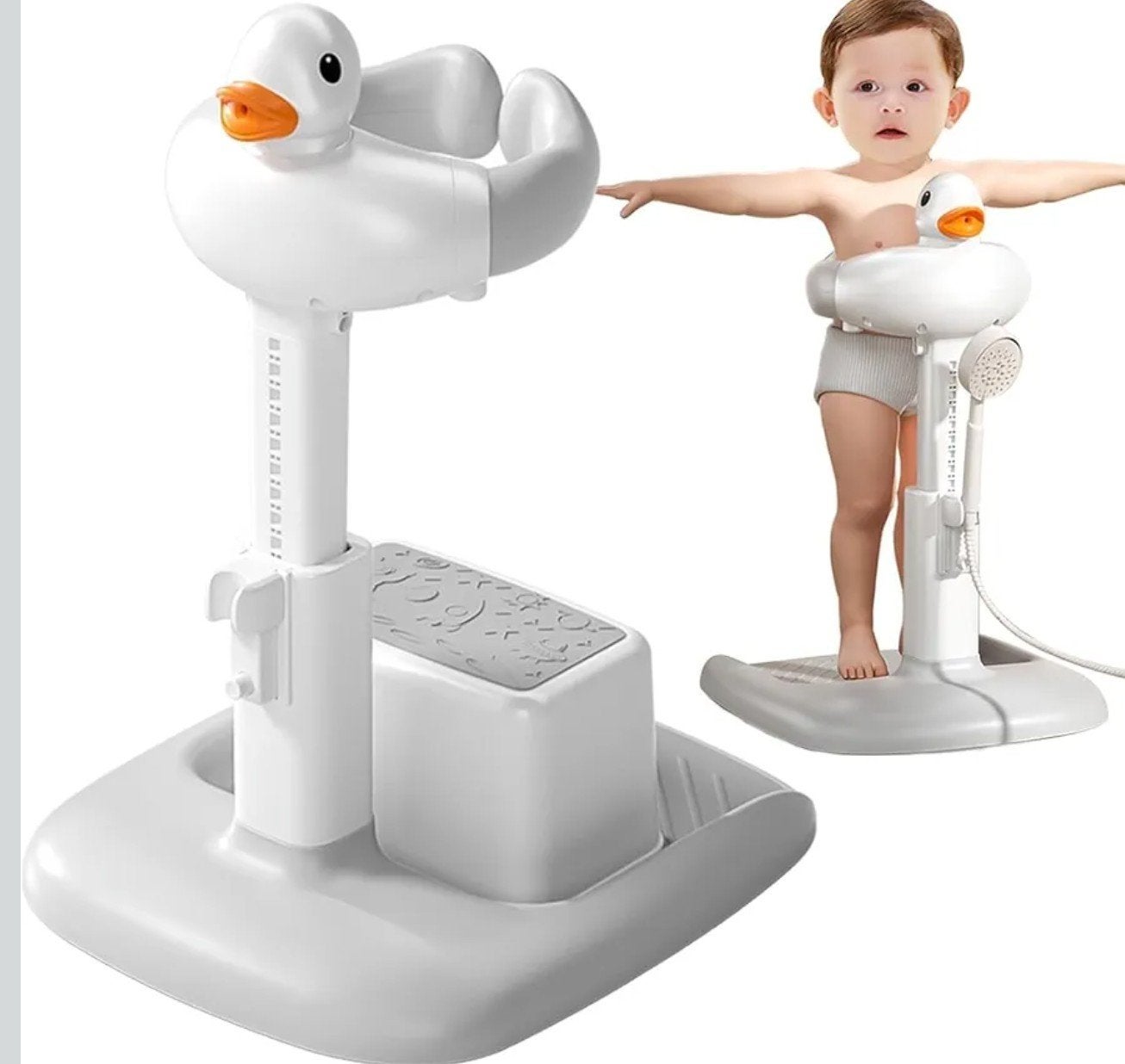 Baby shower bath stand with adjustable height, Zo goed als nieuw, Badzitje of Badring, Standaard, Ophalen