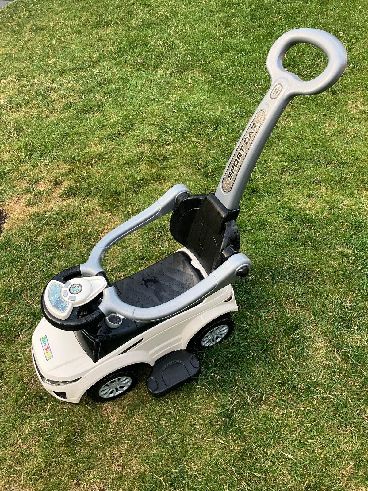 Eco Toys Loopauto Sport Car met Duwstang, Ophalen, Gebruikt, Loopvoertuig