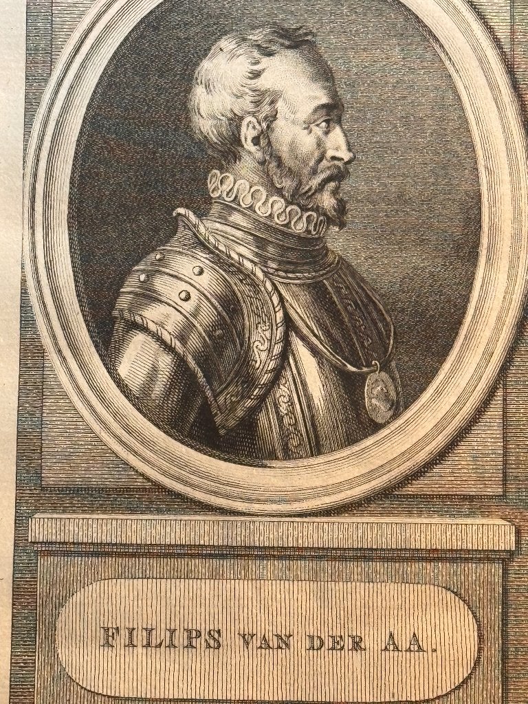 1785 Filips van der AA Gorinchem en Bommel P0861-01, Ophalen of Verzenden, Gravure, 1700 - 1799