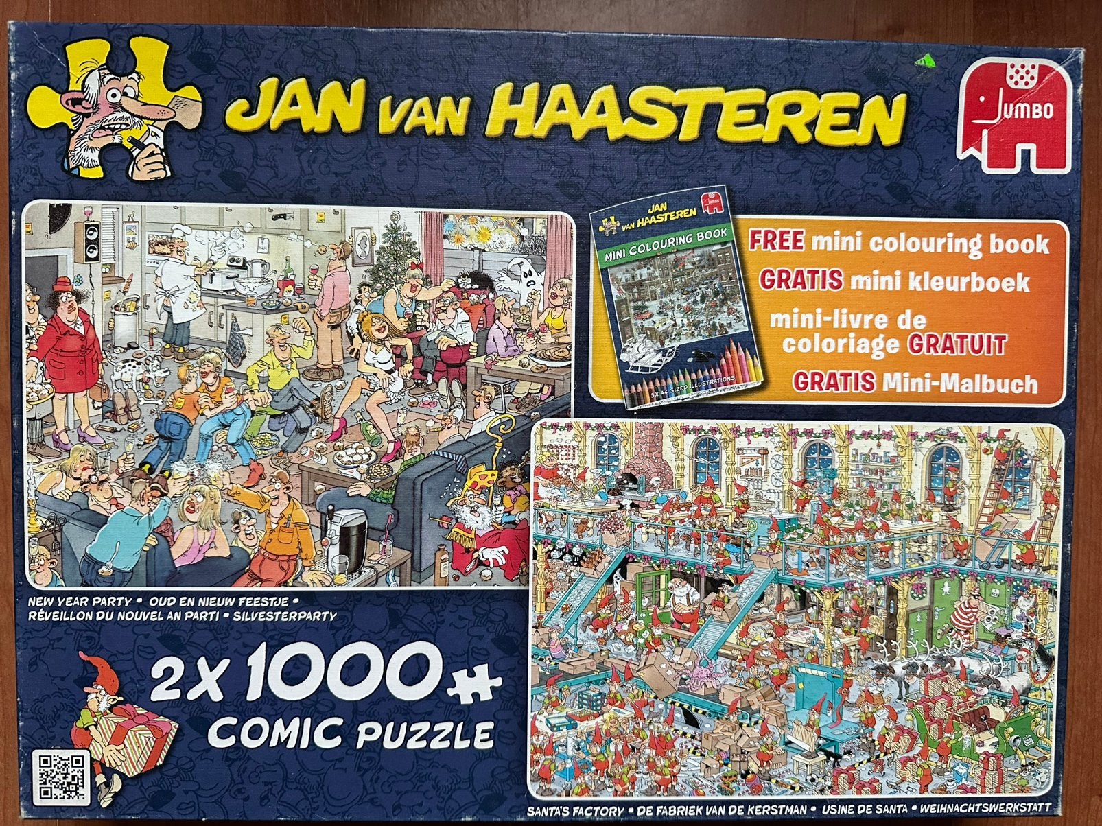 Jan van Haasteren puzzels 2x 1000 stukjes, Hobby en Vrije tijd, Denksport en Puzzels, Ophalen of Verzenden, 500 t/m 1500 stukjes