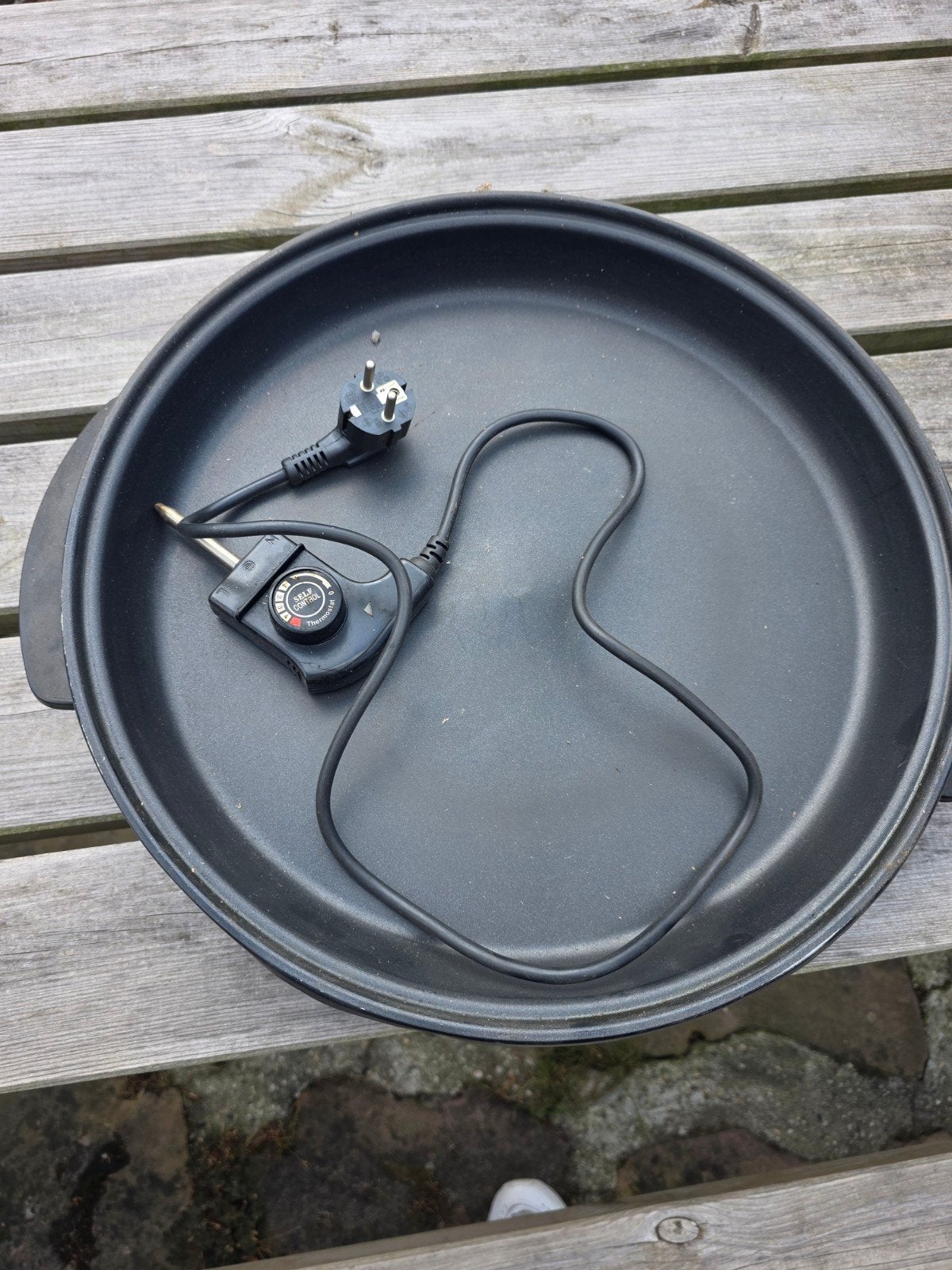 Elektrische hapjespan met deksel, Ophalen, Zo goed als nieuw
