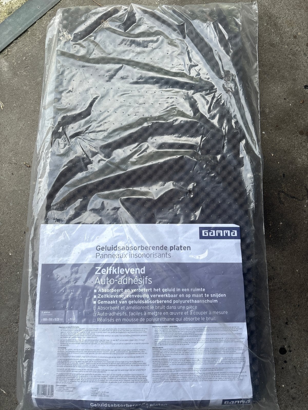 Zelfklevende geluidsabsorberende platen - Gamma, Overige materialen, Nieuw, Minder dan 5 m², Muurisolatie
