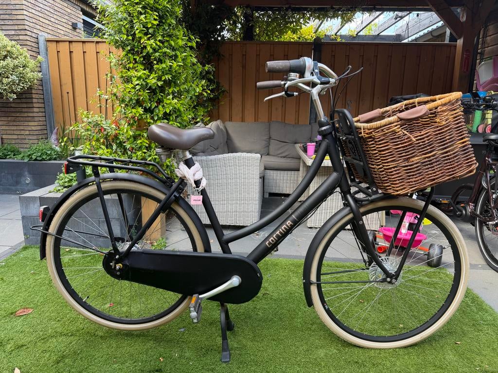 Cortina U4 Transport Jet Black Matt Damesfiets, Fietsen en Brommers, Fietsen | Dames | Damesfietsen, 53 tot 56 cm, Versnellingen