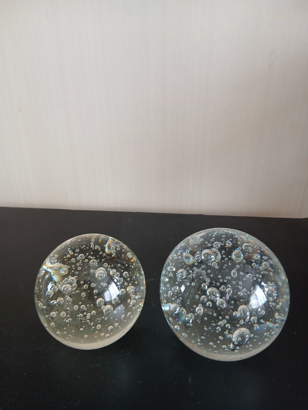 2x presse papier glazen bol paperweight, Ophalen of Verzenden, Zo goed als nieuw