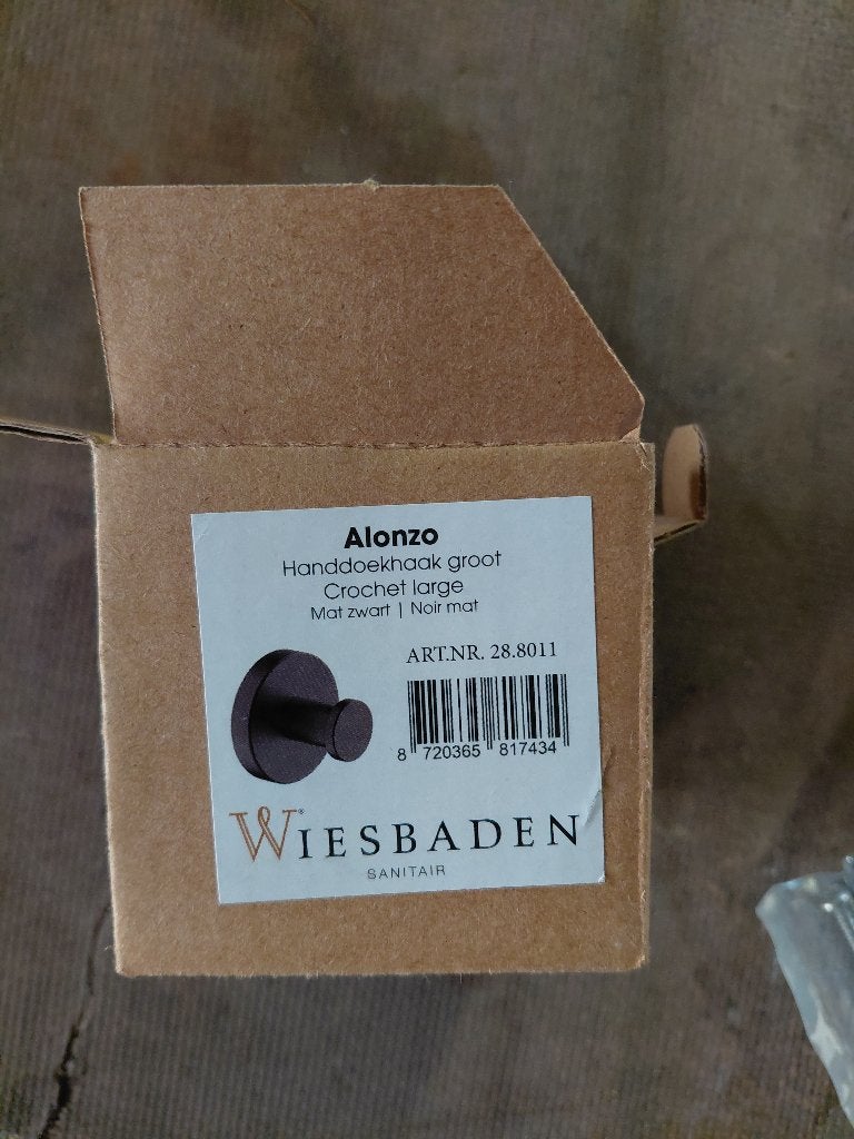 Handdoek haak, Ophalen of Verzenden, Nieuw, Zwart, Douche-accessoire