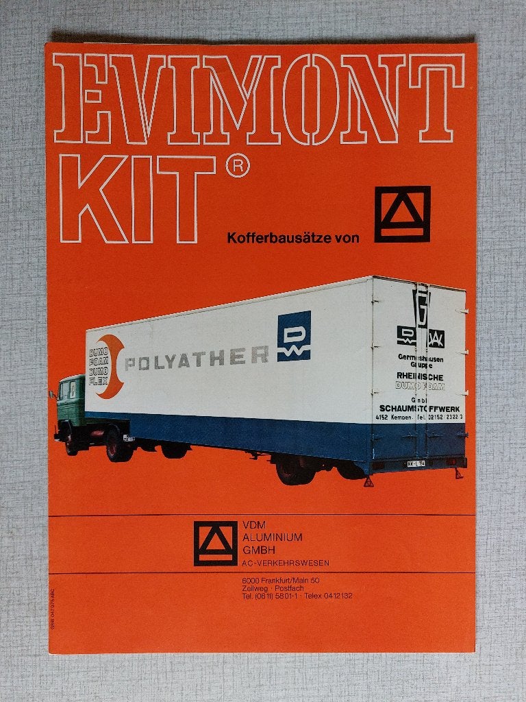 2 Brochures / Folders EVIMONT-KIT - VDM Aluminium GMBH, Ophalen of Verzenden, Gelezen, Overige merken