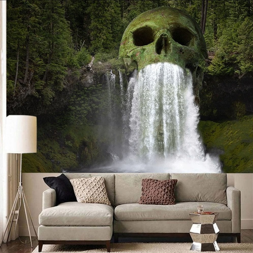 Doodskop Wandkleed 2 / 3D Wand Kleed Skull Skelet Schedel, Verzenden, Nieuw, Wandkleed