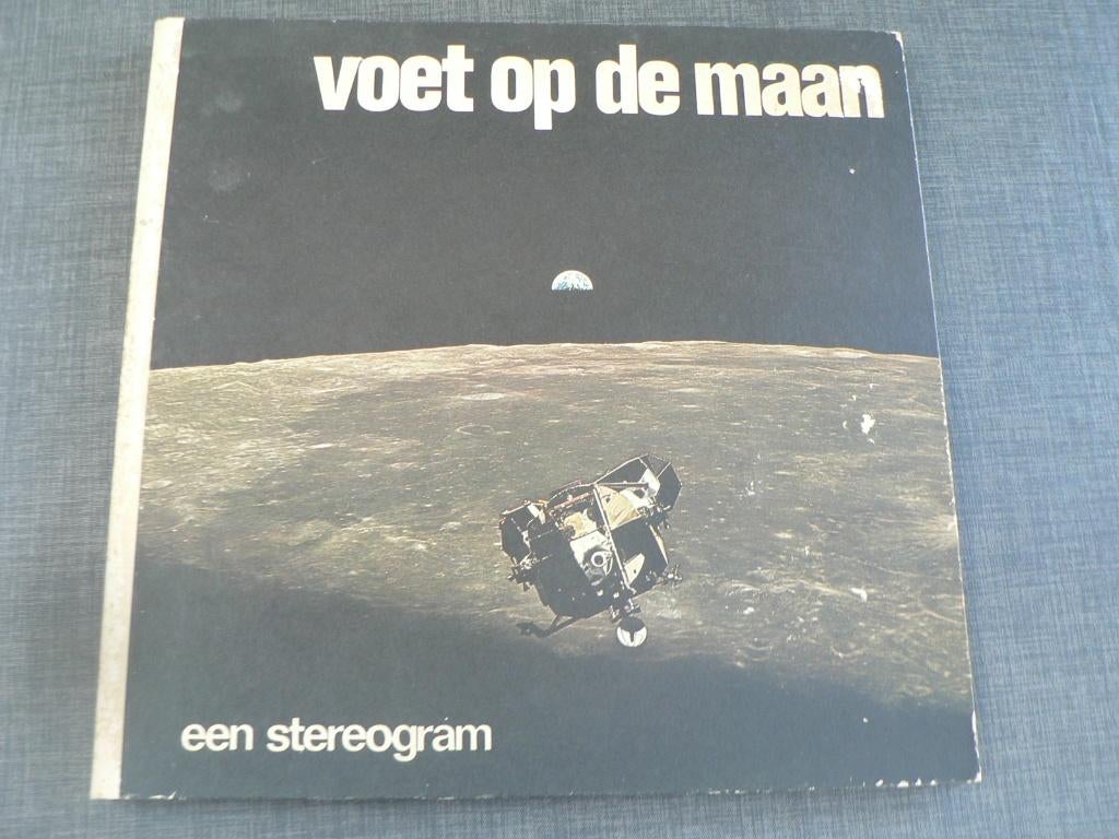 MOOIE LP VOET OP DE MAAN MET BOEK EN VIEUWMASTER APOLLO 11, Ophalen of Verzenden, Gebruikt, Boek of Tijdschrift