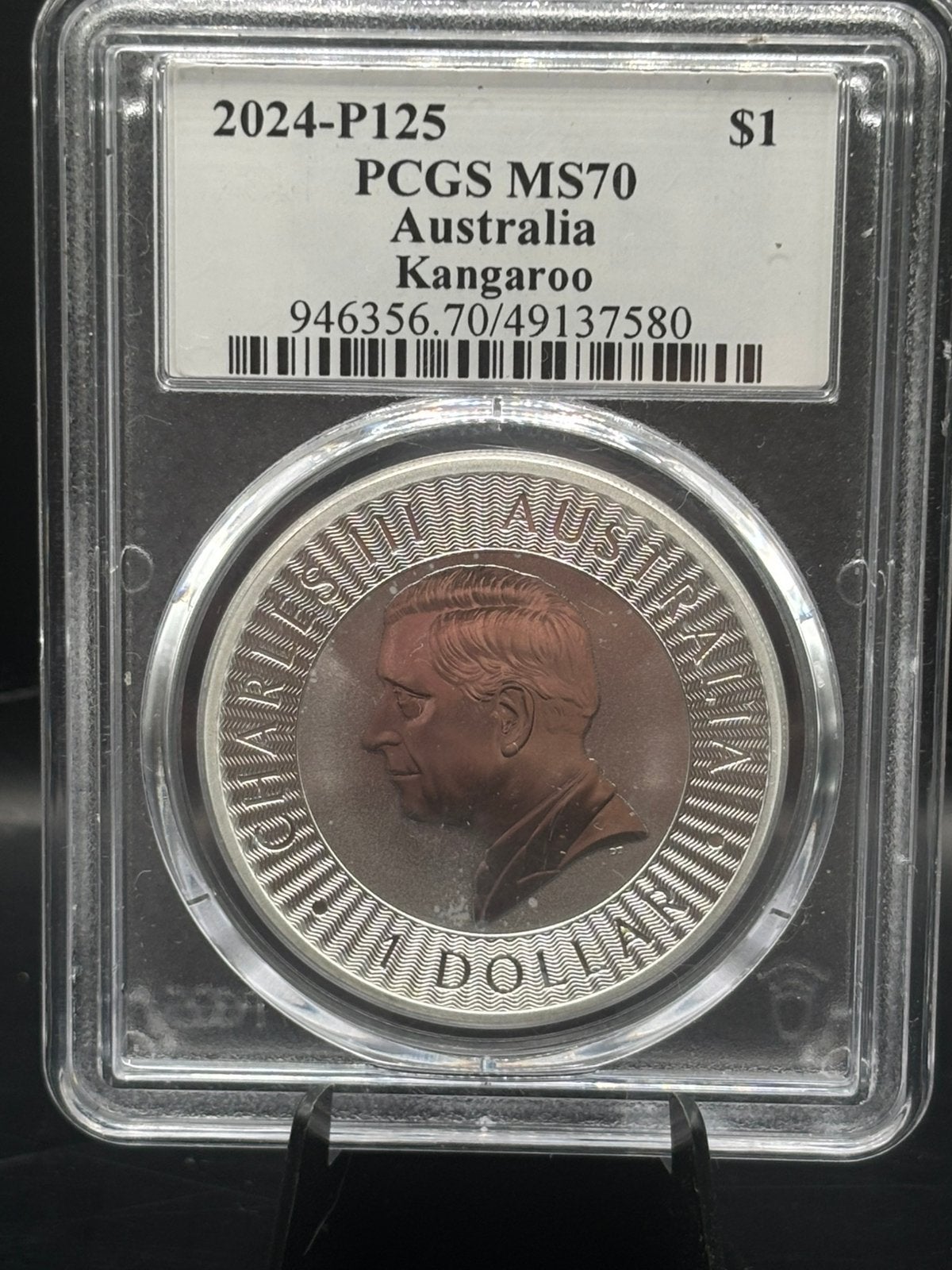 Kangaroo 2024 PCGS ms70 slab - 31,1 gram zilver 1oz, Postzegels en Munten, Edelmetalen en Baren, Ophalen of Verzenden, Zilver