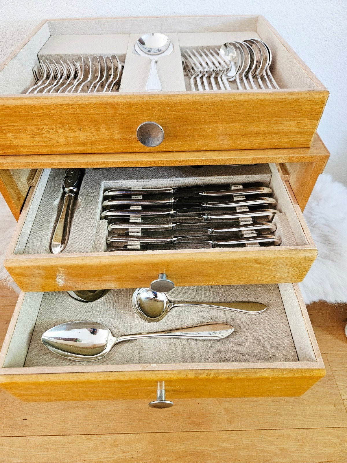 Gero Zilver bestekcassette model Puntfilet, mooie staat!, Ophalen of Verzenden