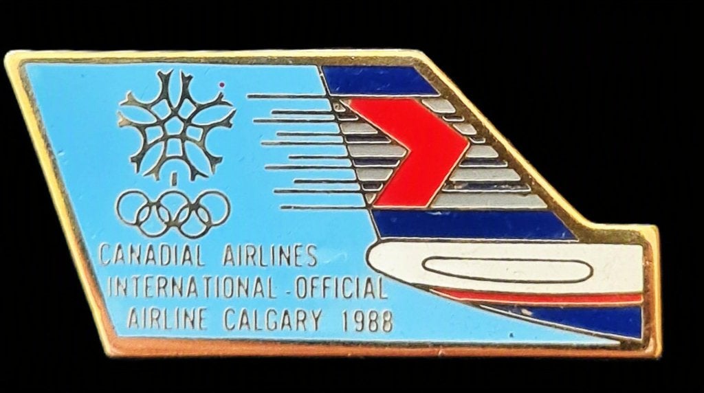 Canadian Airlines-Calgary 1988 pin, Verzamelen, Speldjes, Pins en Buttons, Verzenden, Nieuw, Transport, Speldje of Pin