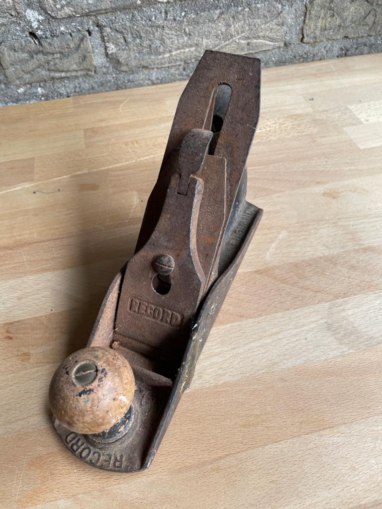 Oude Record schaaf, gietijzer, zwaar werkstuk, Antiek en Kunst, Ophalen of Verzenden