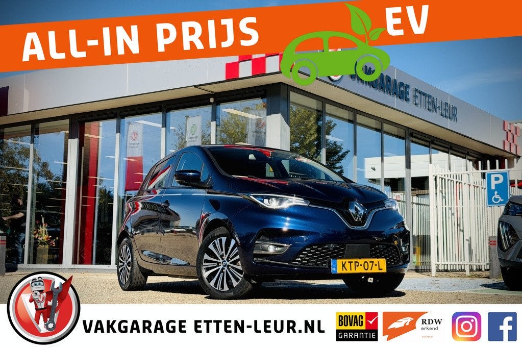Renault ZOE R135 Riviera 52 Koopaccu | BOSE | STOELVERWARMIN, Auto's, 12 maanden, Gebruikt, Blauw, Leder