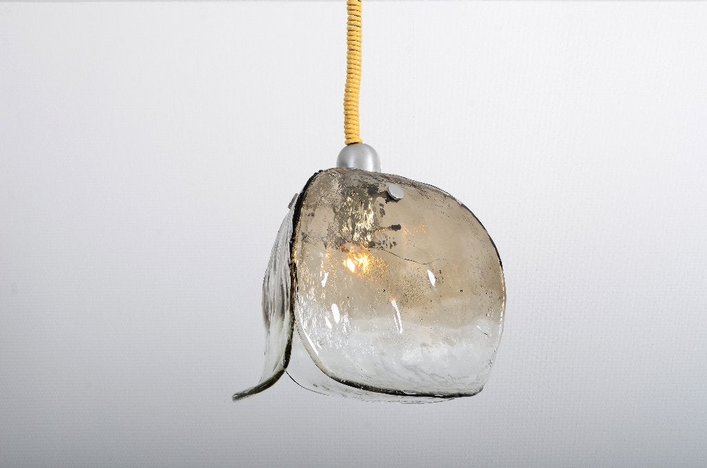 Kalmar Hanglamp ijsglas Murano, Gebruikt, Glas, Italiaans design, vintage, E27 (groot)