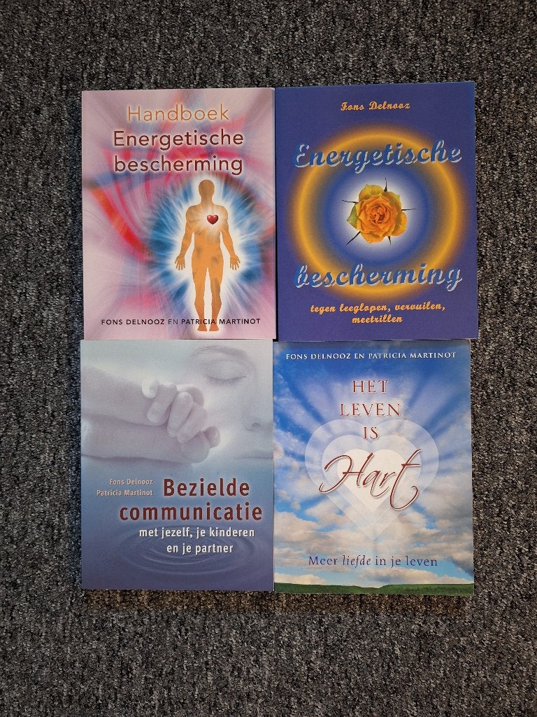 Fons Delnooz 4 boeken energetische bescherming, Boeken, Ophalen of Verzenden, Zo goed als nieuw, Spiritualiteit algemeen, Overige typen