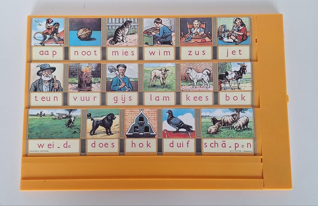 Het echte leesplankje, Antiek en Kunst, Antiek | Schoolplaten, Ophalen of Verzenden, Overige thema's