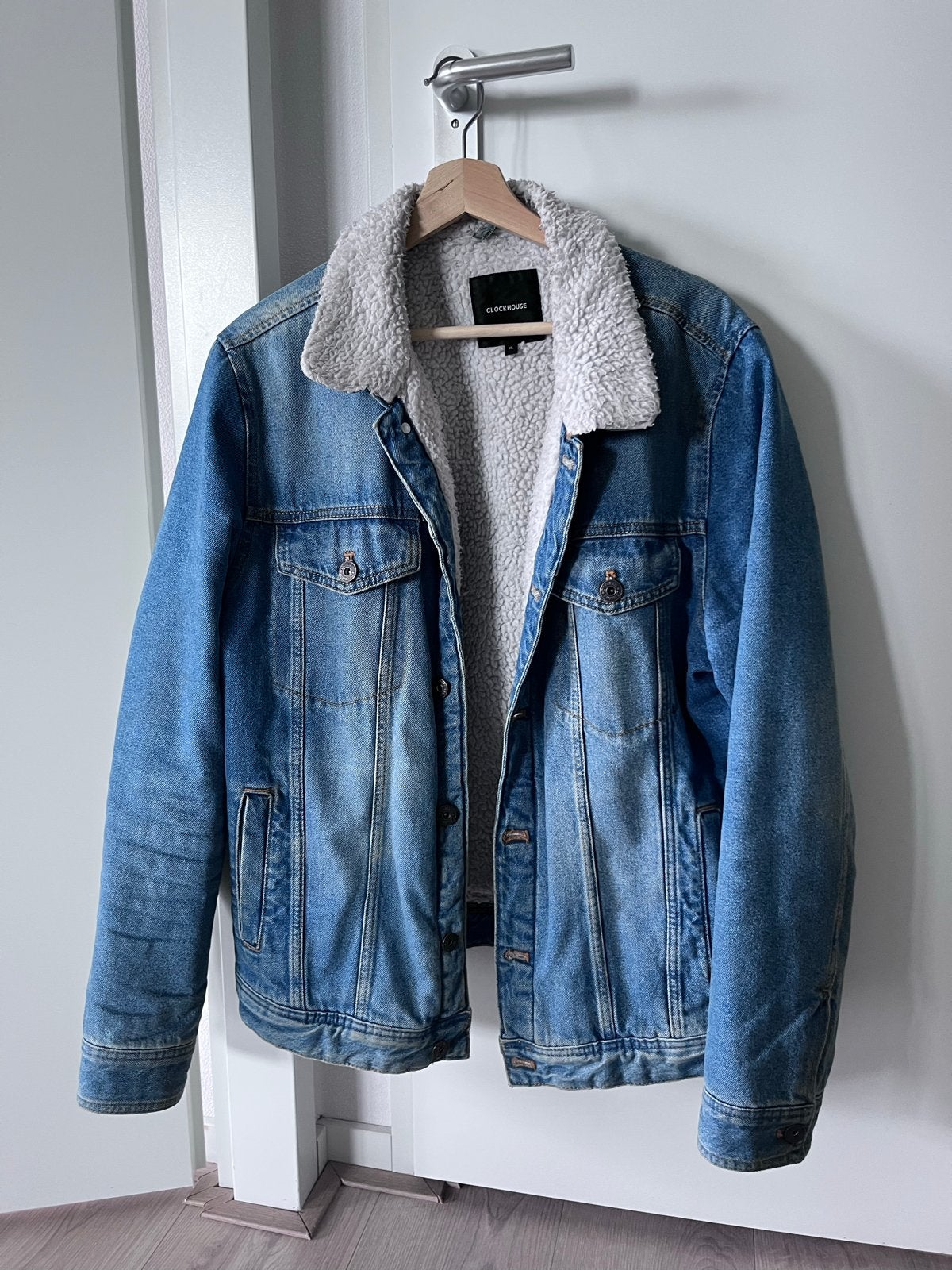 Clockhouse spijkerjas met teddy voering, Kleding | Heren, Ophalen of Verzenden, Gedragen, Maat 48/50 (M), Blauw