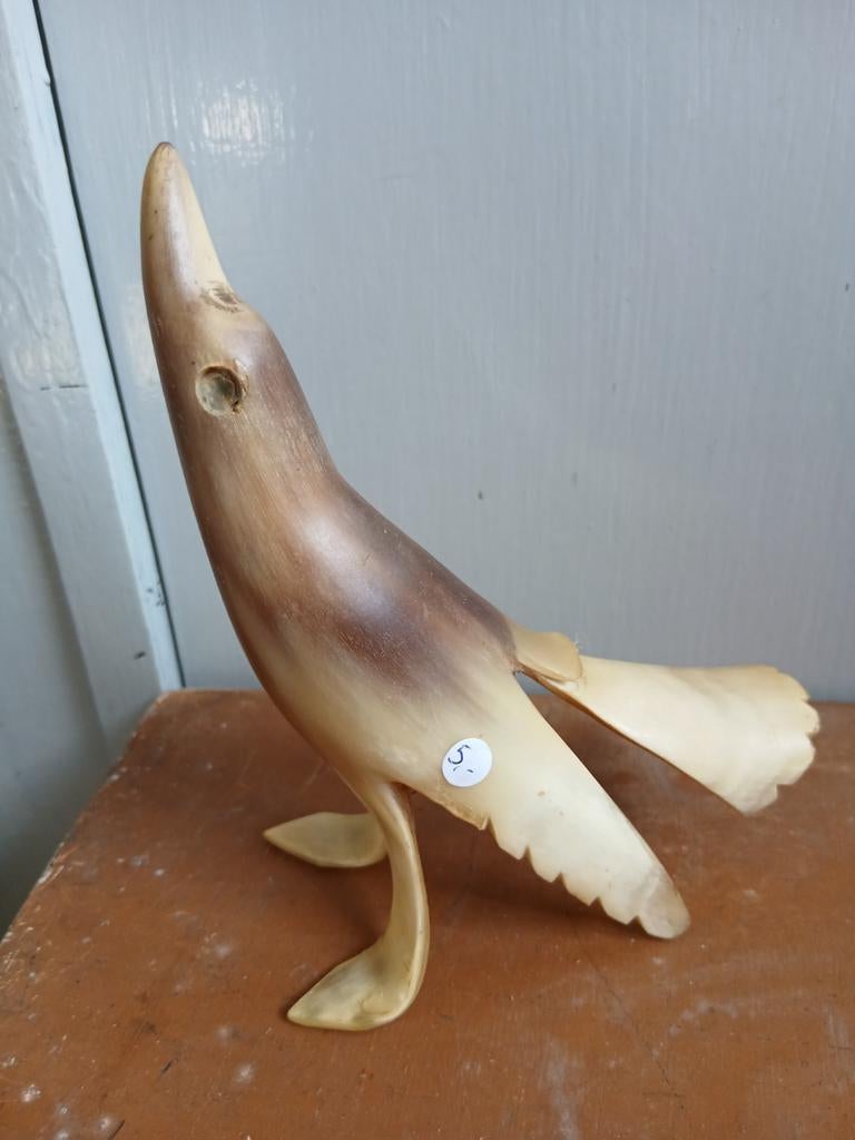 Vogel. Gemaakt uit hoorn, Ophalen of Verzenden, Vogel, Beeldje of Figuurtje