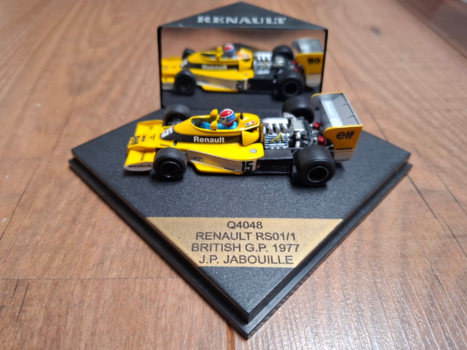 Renault RS01/1 British GP 1977 J.P. Jabouille modelauto, Hobby en Vrije tijd, Ophalen of Verzenden, Zo goed als nieuw, Auto, Overige merken