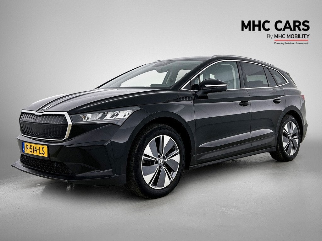 Skoda Enyaq iV 80 (bj 2022, automaat), Automaat, Gebruikt, Zwart, Leder en Stof