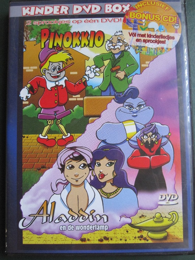 Pinokkio + Alladin (2 disc), Tekenfilm, Zo goed als nieuw, Alle leeftijden, Amerikaans