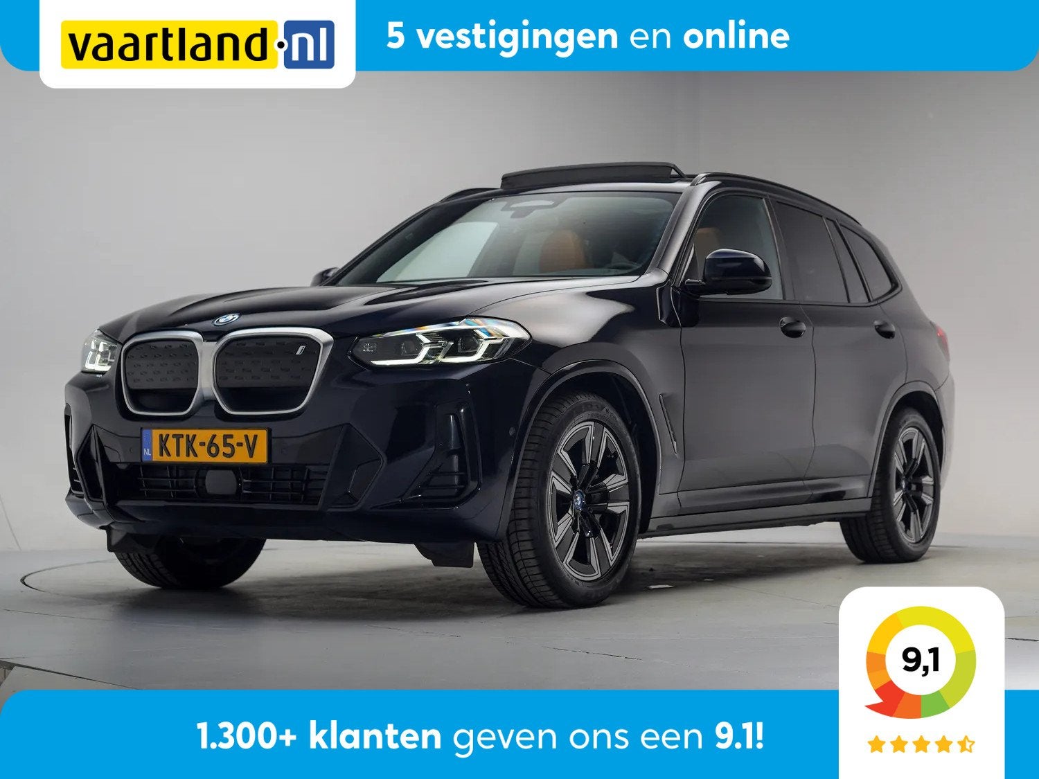 BMW iX3 M Sport Shadow 80 kWh [ SOH 93,5% ] [ Panorama Leder, Auto's, Automaat, 0 cilinders, Gebruikt, 750 kg