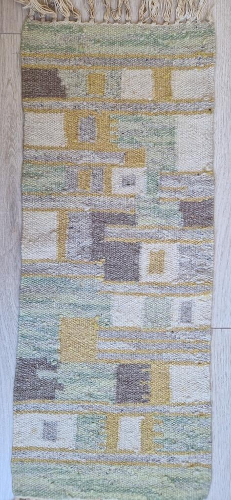 Vintage midcentury wollen kelim klein Scandinavisch, 50 tot 100 cm, Zo goed als nieuw, Rechthoekig, 50 tot 100 cm