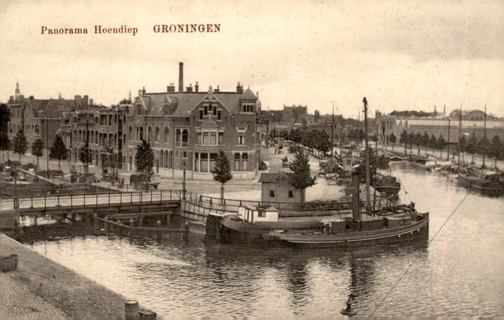 Groningen Panorama Hoendiep # 374, Verzenden, Voor 1920, Ongelopen, Groningen