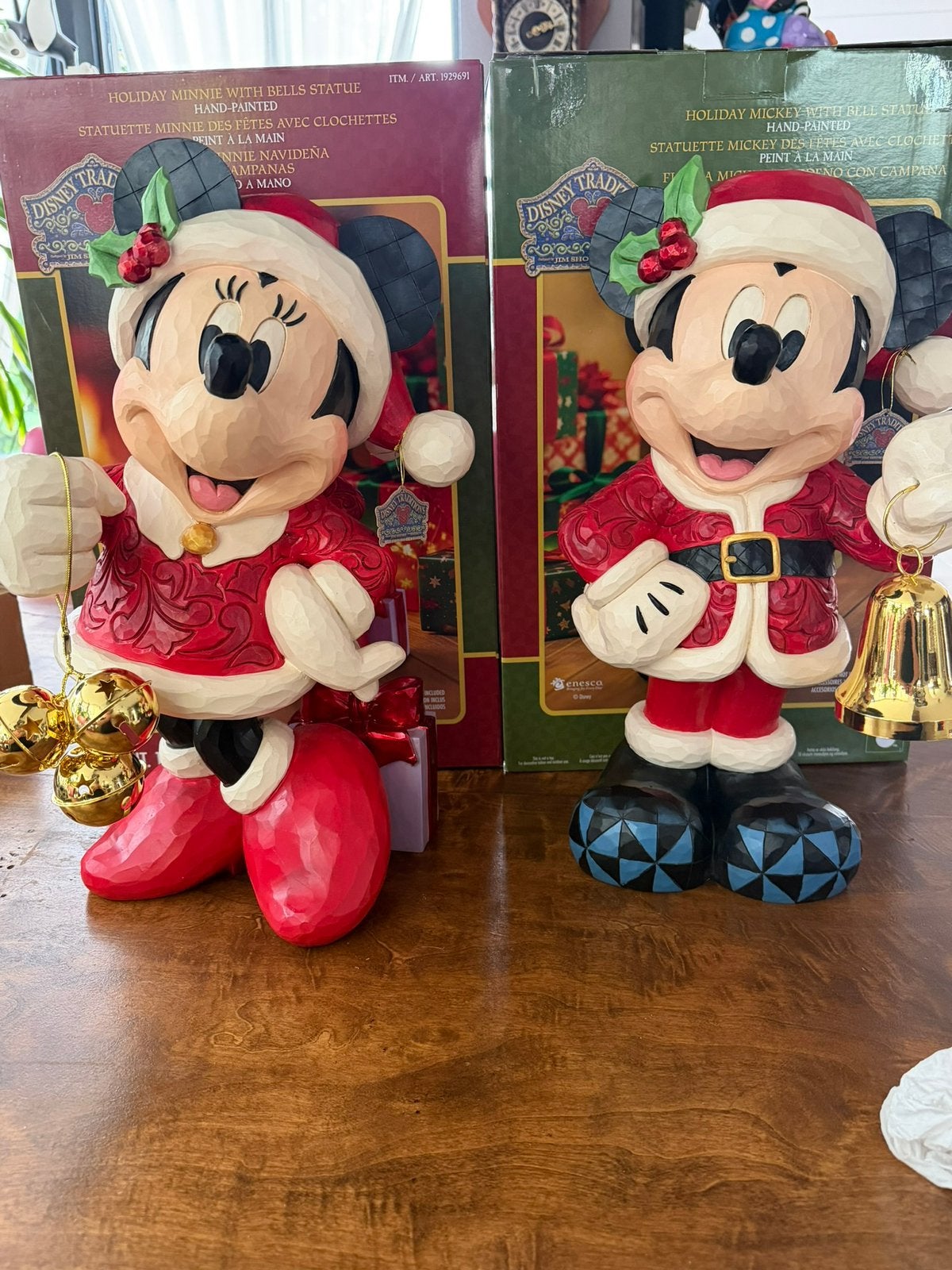 Nieuwe set kerst Mickey en Minnie Jim shore, Ophalen of Verzenden, Mickey Mouse, Nieuw, Beeldje of Figuurtje